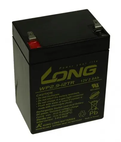Long 12V 2.9Ah olověný akumulátor F1