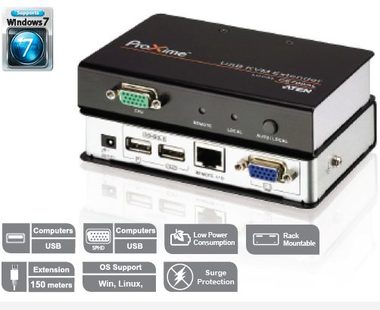 ATEN Extender PC-konzole na 150m / USB / až 1920x1200 bodů / surge