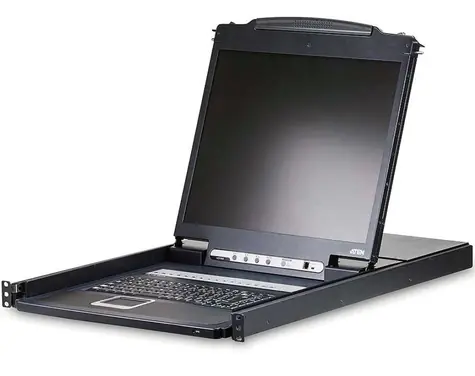 ATEN CL-1316N / 16-port KVM PS/2+USB / OSD / rack / 19" LCD / touchpad / klávesnice
