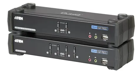 ATEN CS-1784A / 4-port DVI KVMP USB / usb hub / audio 2.1 / kabely / 3D vision ready