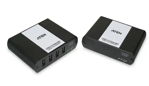 ATEN USB 2.0 prodlužka s 4portovým hubem / do 100m / po Cat5 kabelu