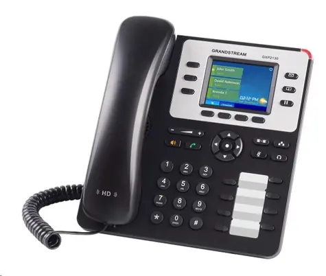 Grandstream GXP2130 (v2) / VoIP telefon / 3x SIP účet / HD audio / bluetooth / podpora headset / barevný LCD / 2x GLAN