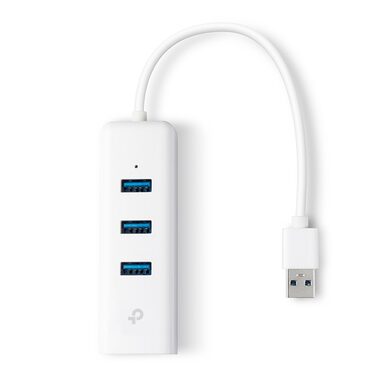 TP-Link UE330 / Gigabit Ethernet Adaptér / 1x RJ45 / 1x USB 3.0 / 3x USB Hub