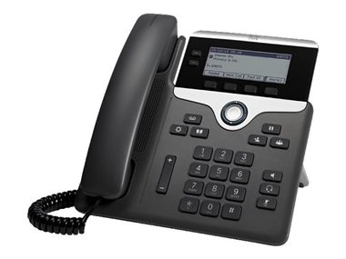 Cisco IP Phone 7821 (určeno pro Cisco UC Manager) černá / Telefon VoIP / SIP / SRTP / 2 linky
