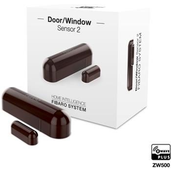Fibaro bateriový Senzor 2 (magn. kontakt) na okna a dveře hnědá / Z-Wave Plus