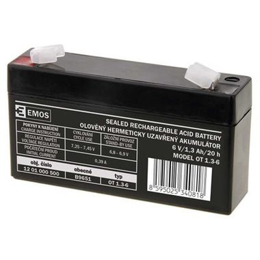 EMOS baterie SLA 6V 1.3 Ah / Faston 4.8 (187)