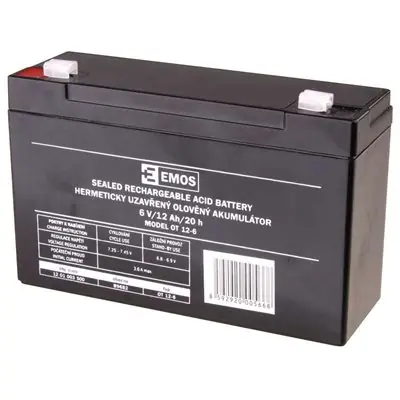 EMOS baterie SLA 6V 12 Ah / Faston 4.8 (187)
