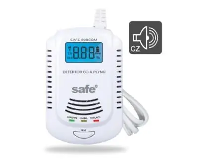 SAFEHOME SAFE-808 COM / Detektor hořlavých a výbušných plynů 