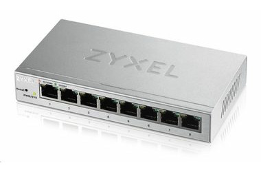 ZyXEL GS1200-8 / Desktop Gigabit Web Smart switch / 8x 1Gbps / QoS / Kovové provedení