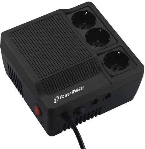 PowerWalker AVR 1000 / regulátor napětí / 1000VA / 600W / 3x Schuko