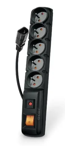 Acar F5 IEC 5m kabel / 5 zásuvek / přepěťová ochrana / C14 do UPS