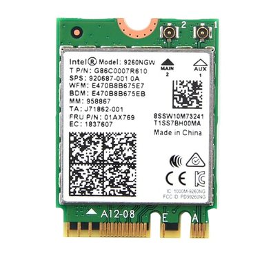 Intel Dual Band Wireless-AC 9260 NV / Wi-Fi Adapter AC / Dual-Band 2.4+5GHz / Bluetooth 5 / M.2