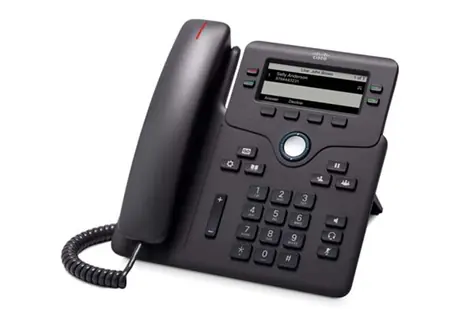 Cisco IP Phone 6851 černá / Telefon VoIP / 3.5" displej / SIP / RTCP / SRTP / s adaptérem