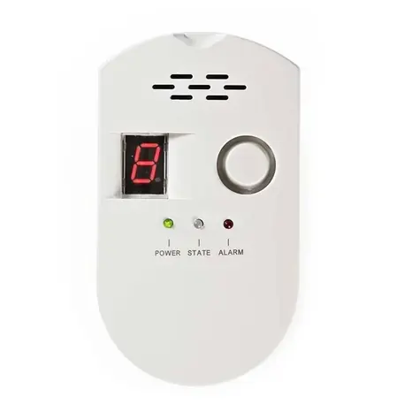 NEDIS DTCTG10CWT - Detektor Plynu Bílá / EN50194 / LPG/Zemní Plyn/Uhlí