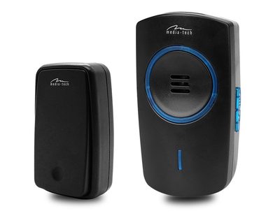 Media-Tech KINETIC DOORBELL černá / bezdrátový zvonek / 51 melodií / dosah 150 m / IP44 / 4 úrovně hlasitosti
