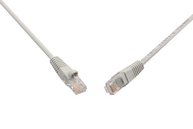 Solarix UTP CAT5E 1m snag proof šedá / Patch kabel / RJ45-RJ45