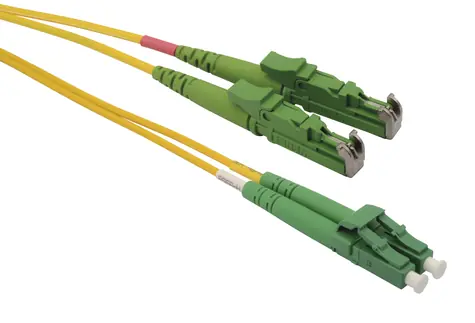 Solarix optický kabel E2000-LC APC 1m / Patch kabel / Singlemode / Duplex / OS