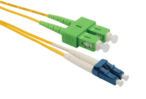 Solarix optický kabel SC-LC APC-UPC 1m / Patch kabel / Singlemode / Duplex / OS1 