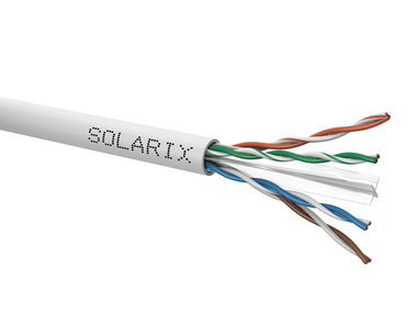 Solarix instalační kabel CAT6 500m šedá / vnitřní instalace / PVC plášť / nestíněný / cívka