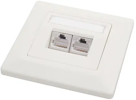 Solarix zásuvka 2x RJ45 CAT5E STP pod omítku
