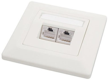 Solarix zásuvka 2x RJ45 CAT6 UTP pod omítku