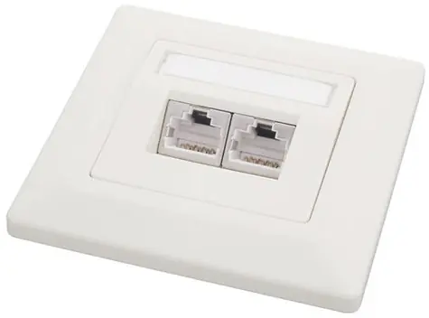 Solarix zásuvka 2x RJ45 CAT6 UTP pod omítku