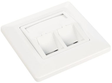 Solarix modulární zásuvka pro dva keystony pod omítku