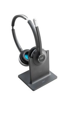 Cisco Headset 562 černá + základní základna / bezdrátová náhlavní souprava / oboustranné sluchátko / mikrofon / DECT