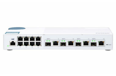 QNAP QSW-M408-4C 10GbE Switch bílá / 8x GbE / 4x combo 10GbE SFP+ / QoS / bílá