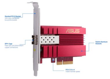 ASUS XG-C100F síťový adaptér / PCI Express karta / 1 x 10GBase-T / QoS