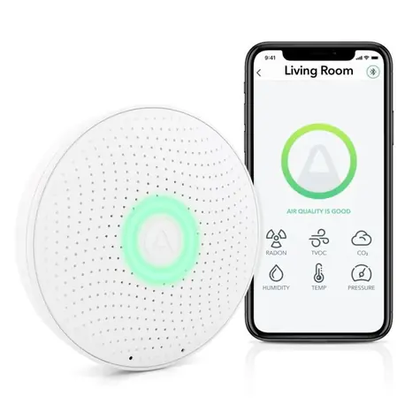 AirThings Wave plus - senzor kvality ovzduší & radonu & vlhkosti & teploty & VOC & CO2 a tlaku