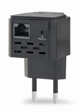 Gembird WNP-RP300-03-BK / WiFi repeater  / 300 Mbps / 1x LAN / 802.11n / černá