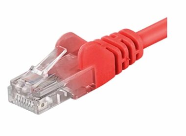 OEM UTP CAT5E 12m / Patch kabel / RJ45-RJ45 / červená