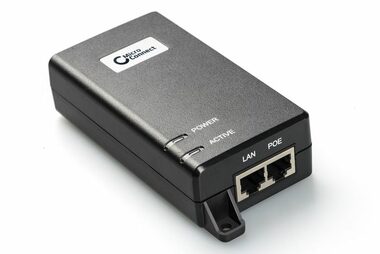 MicroConnect IEEE Gigabit PoE Injector černá / 802.3af/at / 60W 