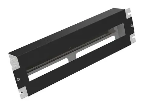 Solarix instalační panel 3U s DIN lištou do 19" rozvaděče / RAL 9005