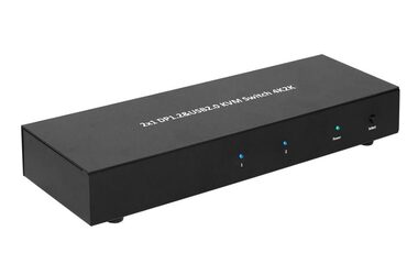 MicroConnect 2x1 4K DisplayPort & USB KVM Switch černá