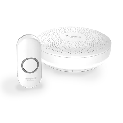 Honeywell Home DCR313N bezdrátový zvonek bílá / 150 m / 6 melodií / design. tlačítko