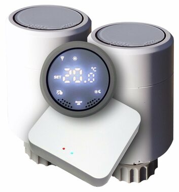 Xtendlan XL-HLAVICE1KIT / SMART termostatická hlavice + Zigbee brána  / LED displej / M30 x 1.5mm / 2x AA