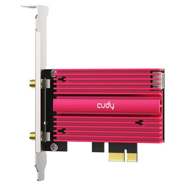 Cudy AX5400 síťová karta s anténou / PCI-E karta / Tri-Band / 2.4 Ghz 574Mbps / 5 Ghz 2400Mbps / Bluetooth