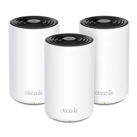 TP-Link Deco XE75 3-pack / WiFi systém MESH AXE5400 / Tri-Band / 574+2402+2402 MHz 