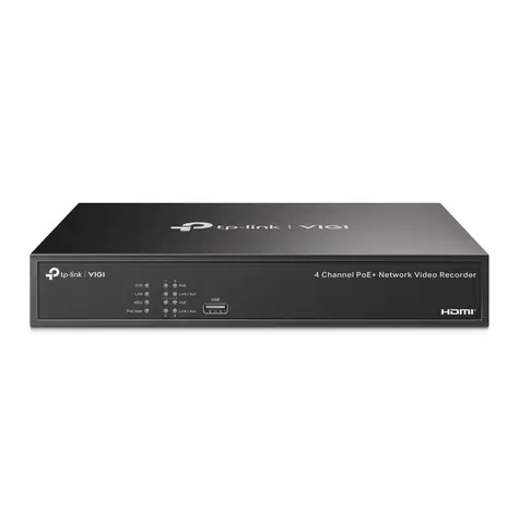 TP-Link VIGI NVR1004H-4P / PoE / NVR / 4 kanály / HDMI / LAN / VGA / USB