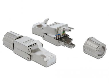 Delock RJ45 samec Cat.6A STP bez použití nástrojů / konektor RJ45 / stíněný