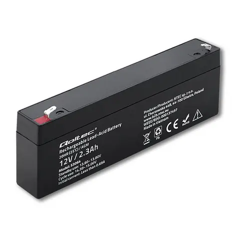 Qoltec 53064 baterie AGM 2.3Ah / 12V / max. 34.5A