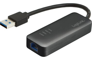LogiLink UA0184A / USB Ethernetový adaptér / USB-A 3.0 / RJ-45 / 1000Mbps