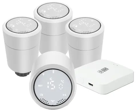 IMMAX NEO SMART Termostatická hlavice 4+1 Starter Kit / Zigbee & TUYA