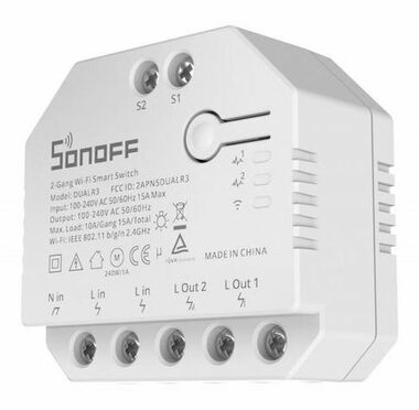 Sonoff Dual R3 / Dvojitý spínač s měřením spotřeby / WiFi