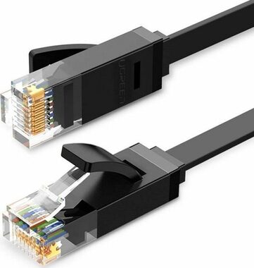 UGREEN Ethernet plochý kabel RJ45 UTP 0.5m černá