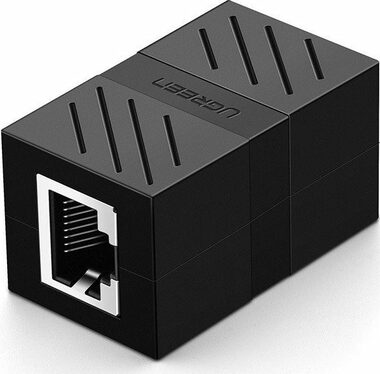 Ugreen NW114 Cat 7 UTP Ethernetová spojka RJ45 černá / 8P/8C / prodlužovací kabel