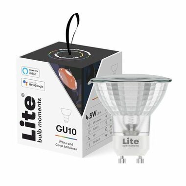 Lite bulb Moments Chytrá žárovka - GU10 / RGB / 4.5W / 2700K / GU10 / Google Home / Alexa