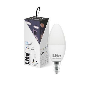 Lite bulb Moments Chytrá žárovka - E14 / RGB / 5W / 2700-6500K / E14 / Google Home / Alexa